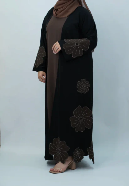 Brown Floral Dream Abaya