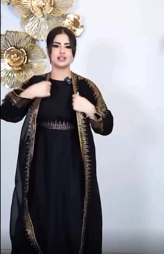 Elegant Stone Design Abaya